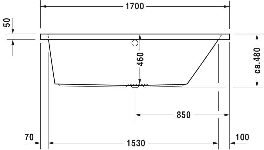 Duravit Vero Гідромасажна ванна Білий колір 1700x750 mm, 760134000CE1000 760134000CE1000 фото