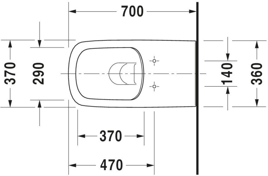 Duravit DuraStyle Унитаз подвесной Белый цвет 700 mm, 2559092000 2559092000 фото