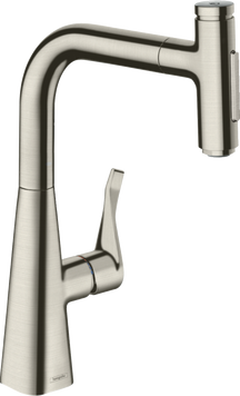 Змішувач hansgrohe Metris Select M71 для кухонного миття з висувним душем, під сталь 73822800 73822800 фото