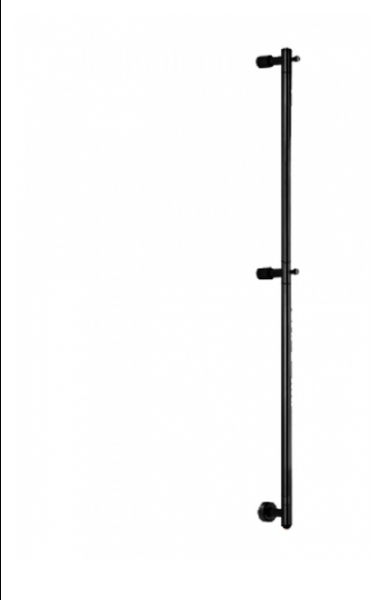 Margaroli Arcobaleno Сушка для рушників 13.9x154.5 електричний, з вимикачем, чорний мат, 516/B/NO 516/B/NO фото