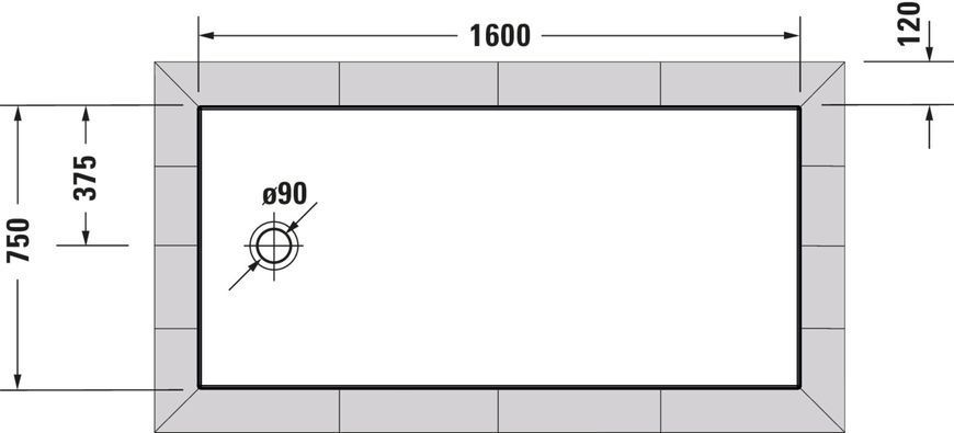 Duravit Tempano душовий піддон Білий колір 1600x750 mm, 720206000000000 720206000000000 фото