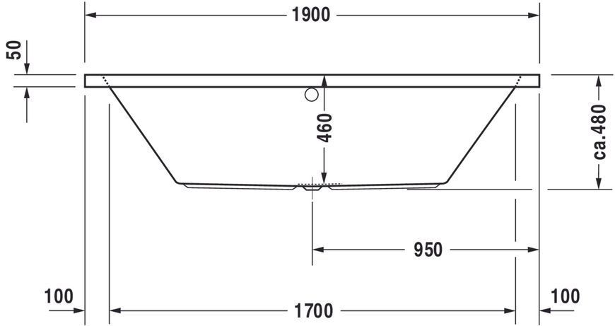 Duravit Vero Ванни Білий колір 1900x900 mm, 700136000000000 700136000000000 фото