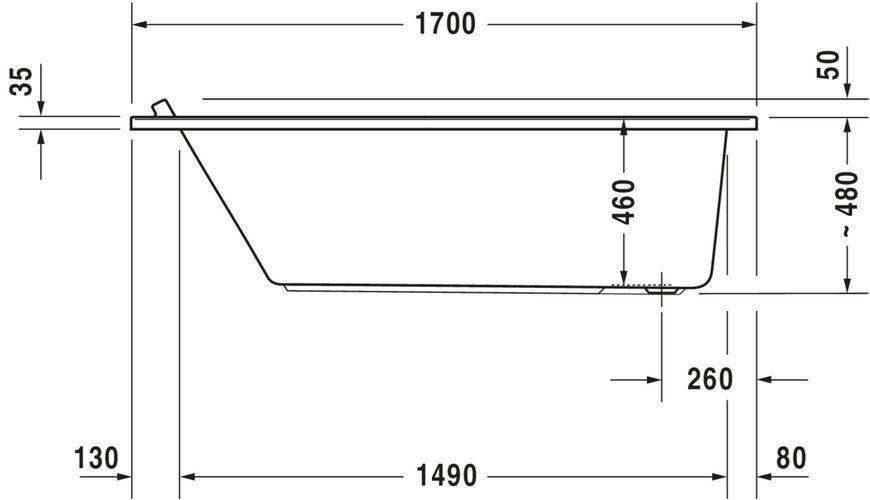Duravit Starck Ванны Белый цвет 1700x750 mm, 700335000000000 700335000000000 фото