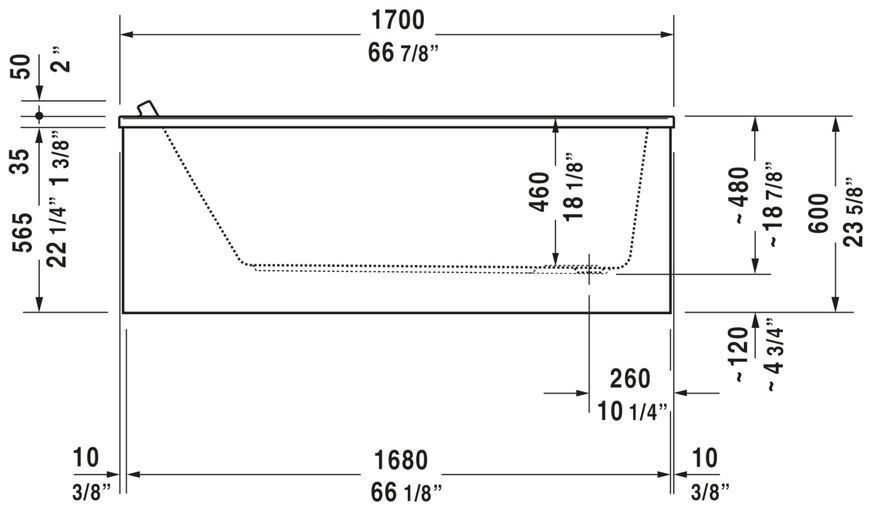 Duravit Starck Ванны Белый цвет 1700x750 mm, 700335000000000 700335000000000 фото