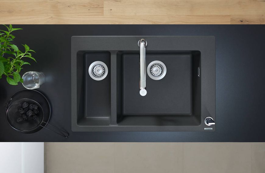 Мойка для кухни hansgrohe S51 S510-F635, черный графит 43315170 43315170 фото