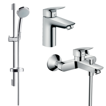 HANSGROHE LOGIS Набір змішувачів для ванни 3 в 1 (71100000, 27772000, 71400000), хром, 71400111 71400111 фото