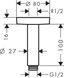 Тримач душу hansgrohe стельовий S 10 см 27393700 27393700 фото 2