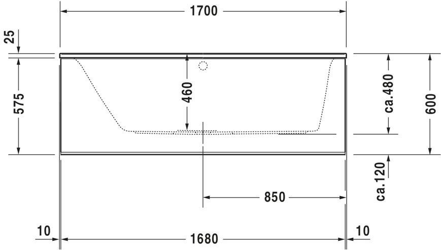 Duravit Darling New Гидромассажная ванна Белый цвет 1700x750 mm, 760242000JS1000 760242000JS1000 фото