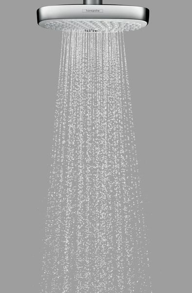 Верхний душ hansgrohe Raindance Select E 300 2jet потолочный, белый/хром 27384400 27384400 фото
