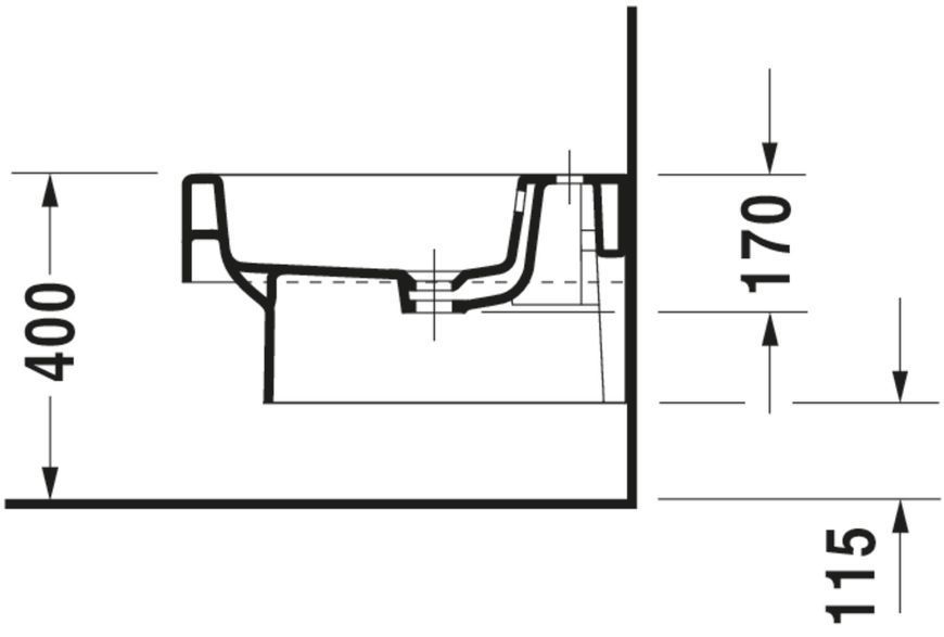 Duravit Vero Біде підвісне Білий колір 540 mm, 22391500001 22391500001 фото
