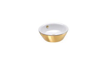 Catalano Gold&Silver Раковина настольная d42 см без отв.под смеситель, белый/золотой, 142VLNBO 142VLNBO фото