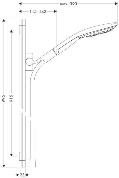Душевой набор hansgrohe Raindance Select S 150/Raindance Unica S 26626000 26626000 фото