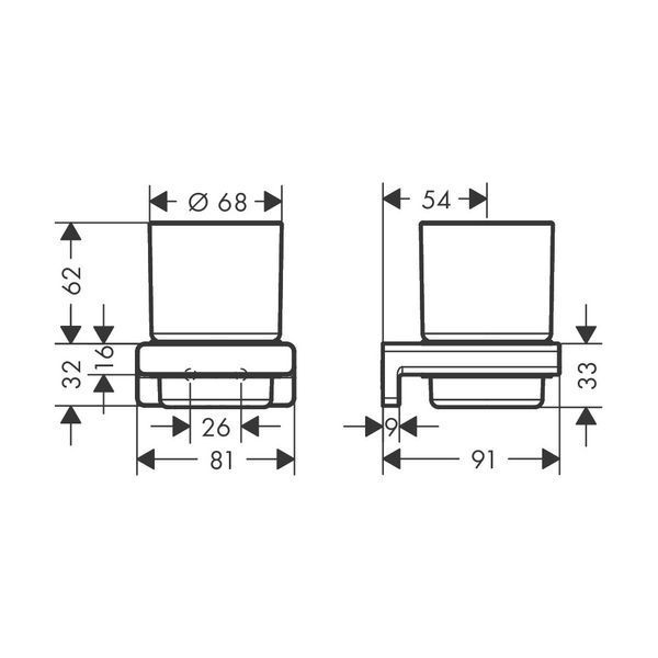 Hansgrohe ADDSTORIS Склянка підвісна, хром, 41749000 41749000 фото