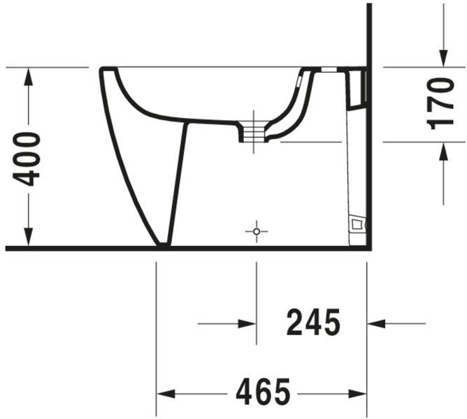 Duravit ME від Starck Біде Білий колір 600 mm, що окремо стоїть, 22891032001 22891032001 фото