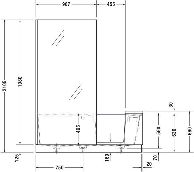 Duravit Shower + Bath Ванни Білий колір 1700x750 mm, 700454000000000 700454000000000 фото