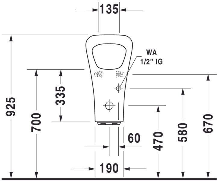 Duravit DuraStyle Електронний пісуар, Білий колір Глянцевий, 2804310093 2804310093 фото