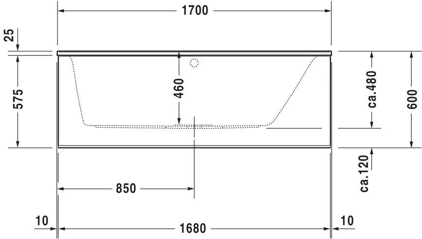 Duravit Darling New Гидромассажная ванна Белый цвет 1700x750 mm, 760243000CE1000 760243000CE1000 фото