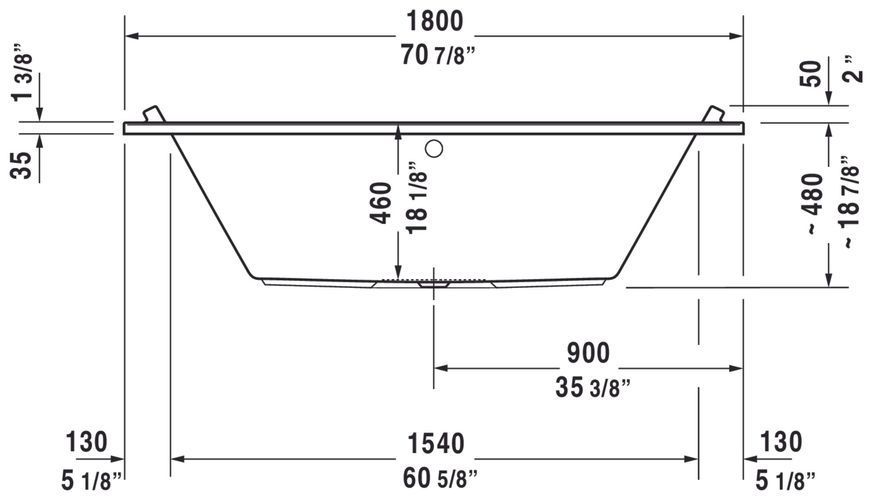 Duravit Starck Ванны Белый цвет 1800x800 mm, 700338000000000 700338000000000 фото