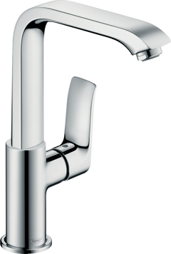 Смеситель hansgrohe Metris для раковины с поворотным изливом без сливного набора, хром 31081000 31081000 фото
