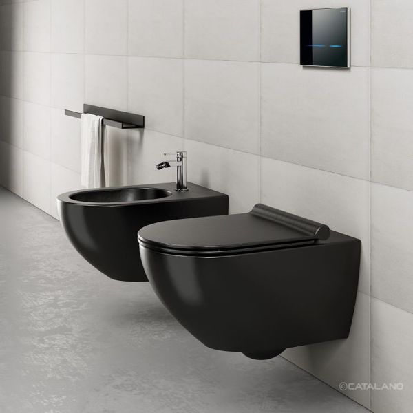 Catalano SFERA Унитаз подвесной 54х35 + сиденье 5SCSTPNNE + крепление 9056060000, черный, 1VSF54RNE 1VSF54RNE фото