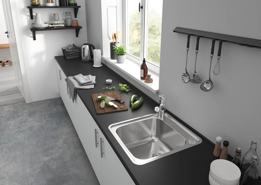 Смеситель hansgrohe Focus M42 для кухонной мойки с выдвижным душем, под сталь 71829800 71829800 фото