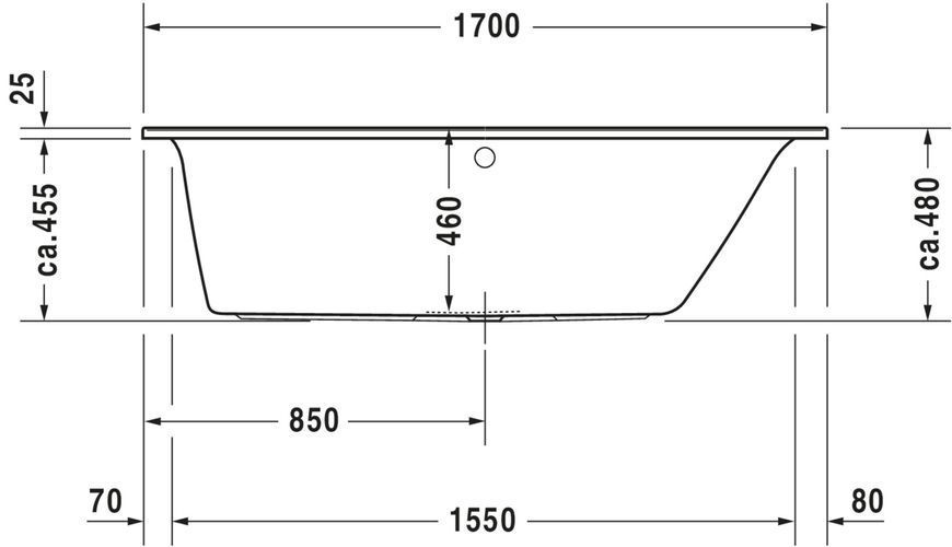 Duravit Darling New Гидромассажная ванна Белый цвет 1700x750 mm, 760243000CL1000 760243000CL1000 фото
