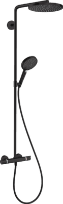 Душова система hansgrohe Raindance Select S Showerpipe 240 1jet із термостатом, чорний матовий 27633670 27633670 фото