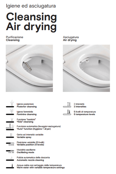 CATALANO SILENTCLEAN S Подвесной унитаз 59x38 с интегрированным электронным сидением и крышкой, черный матовый, 01-1111590022 01-1111590022 фото