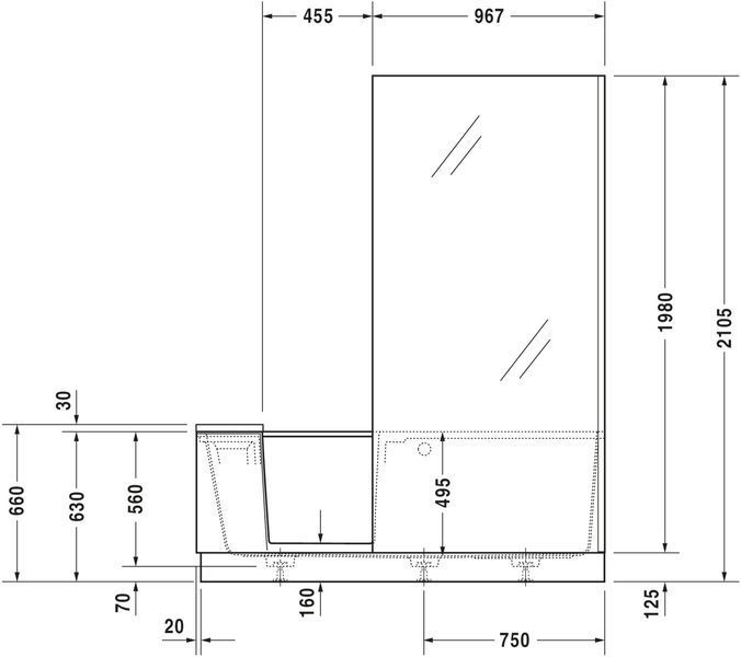Duravit Shower + Bath Ванни Білий колір 1700x750 mm, 700455000000000 700455000000000 фото