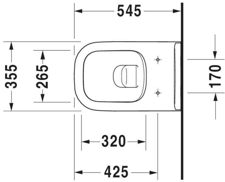 Duravit D-Code Унітаз підвісний Білий колір 545 mm, 25700920002 25700920002 фото