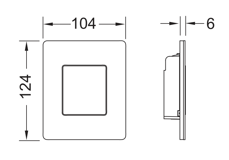 TECE SOLID Клавіша змиву для пісуара, нерж.сталь, anti-fingerprint, 9242434 9242434 фото