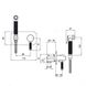 Bugnatese ATHENA Комплект для біде: змішувач, шланг, ручний душ, хром 8566CR, 8566CR фото 2