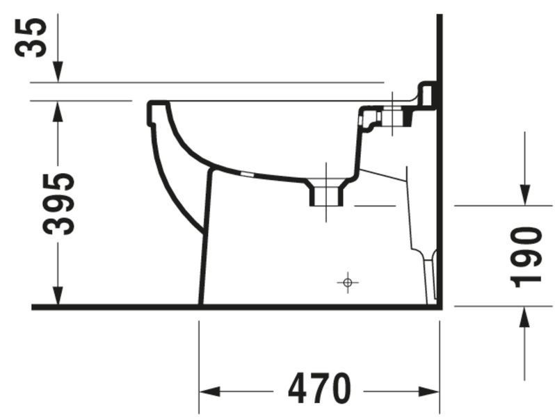 Duravit Starck 3 Биде отдельно стоящее Белый цвет 560 mm, 22456000001 22456000001 фото