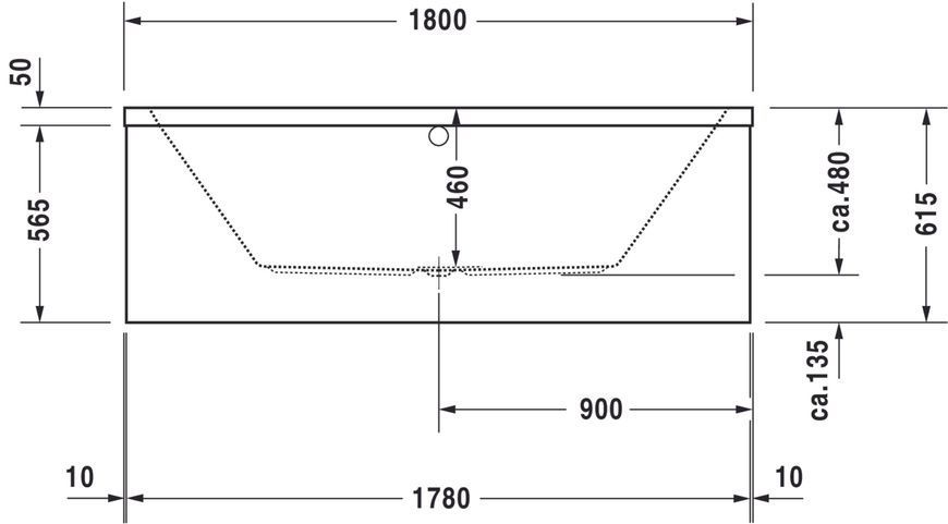 Duravit Vero Гідромасажна ванна Білий колір 1800x800 mm, 760135000CL1000 760135000CL1000 фото