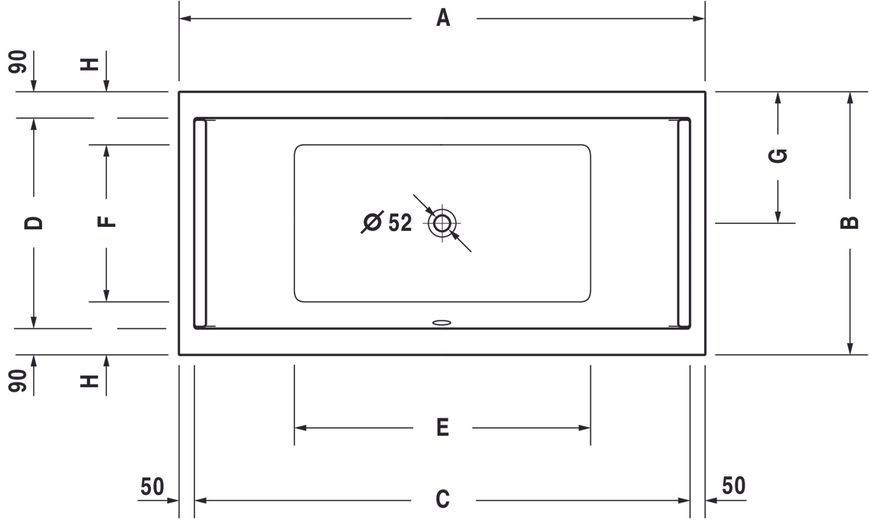Duravit Starck Ванны Белый цвет 1900x900 mm, 700340000000000 700340000000000 фото