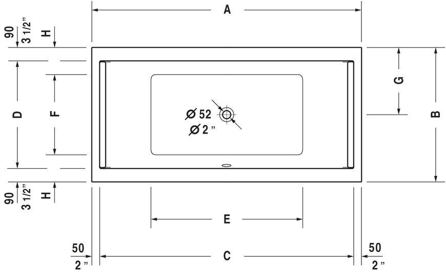 Duravit Starck Ванны Белый цвет 1900x900 mm, 700340000000000 700340000000000 фото