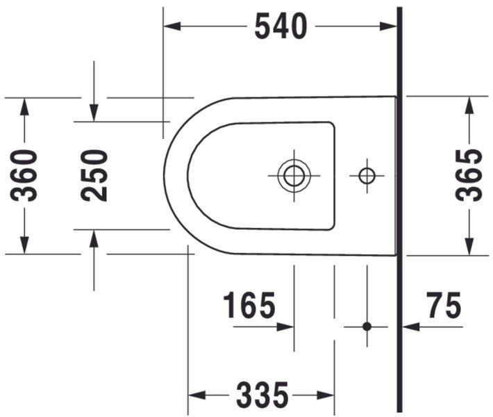 Duravit Darling New Биде подвесное Белый цвет 540 mm, 2249150000 2249150000 фото