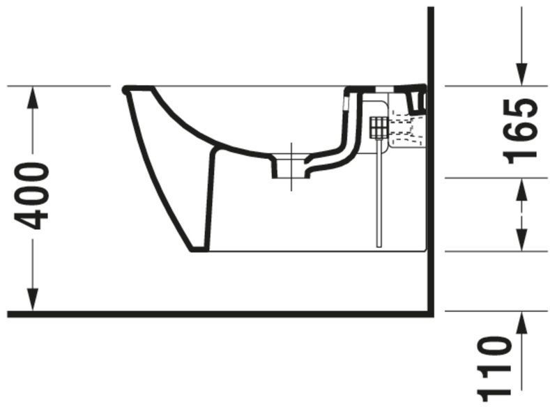 Duravit Darling New Биде подвесное Белый цвет 540 mm, 2249150000 2249150000 фото