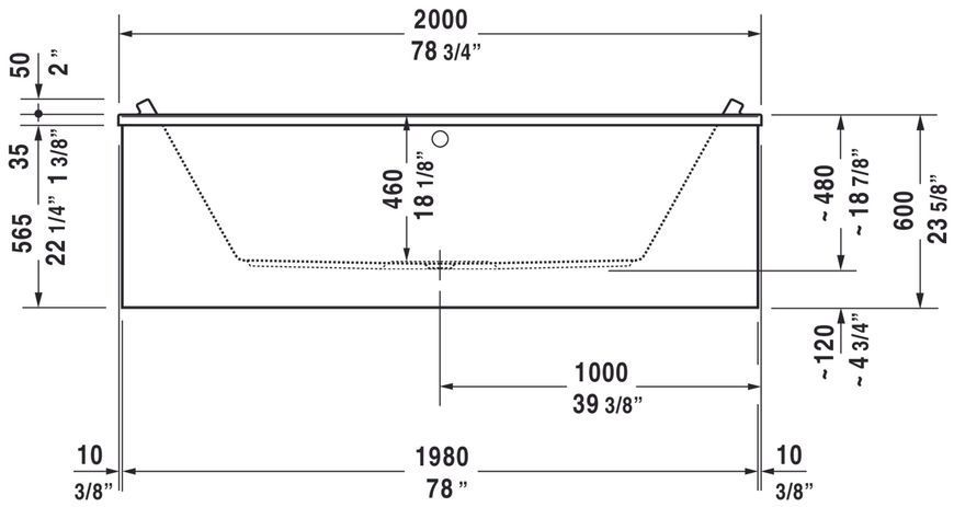 Duravit Starck Ванны Белый цвет 2000x1000 mm, 700341000000000 700341000000000 фото