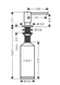 HANSGROHE A41 Диспенсер для рідкого мила, чорний брашований хром, 40438340 40438340 фото 2