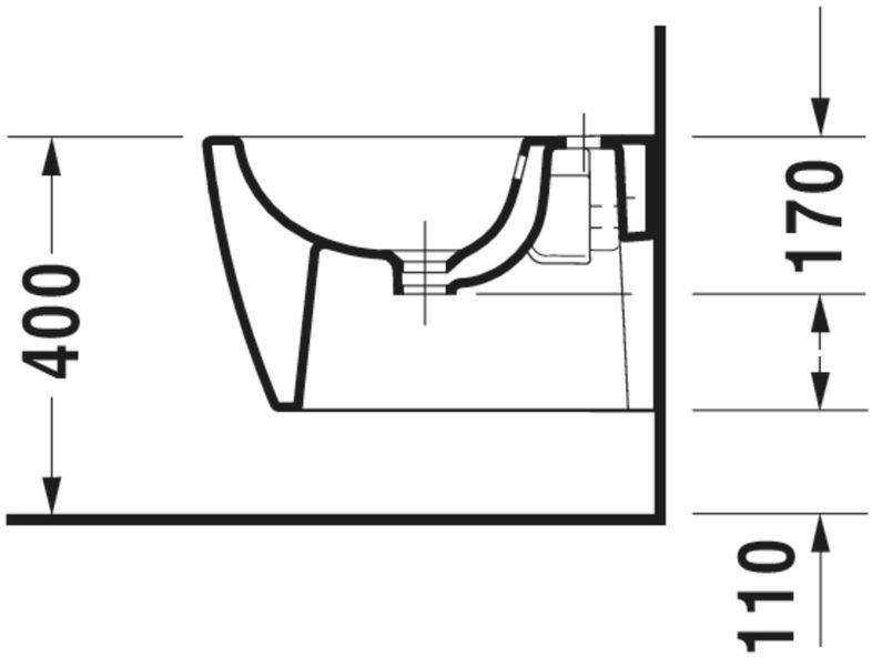 Duravit ME від Starck Біде підвісне Білий колір 480 mm, 22901532001 22901532001 фото