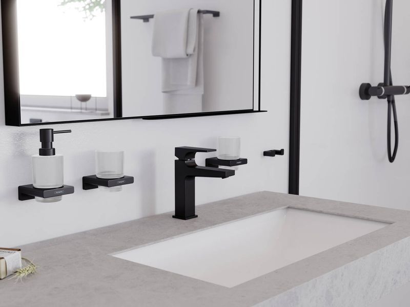 Hansgrohe ADDSTORIS Гачок подвійний, чорний матовий, 41755670 41755670 фото