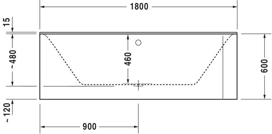 Duravit P3 Comforts Гидромассажная ванна Белый цвет 1800x800 mm, 760379000CE1000 760379000CE1000 фото