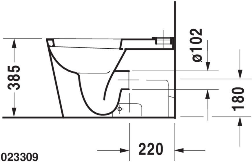 Duravit Starck 1 Унитаз напольный Белый цвет 640 mm, 2330900641 2330900641 фото