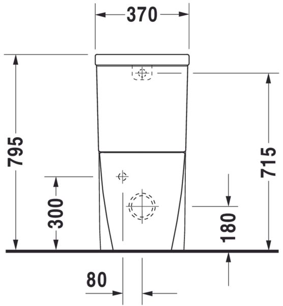 Duravit Starck 2 Унітаз для підлоги Білий колір 640 mm, 238090000 238090000 фото
