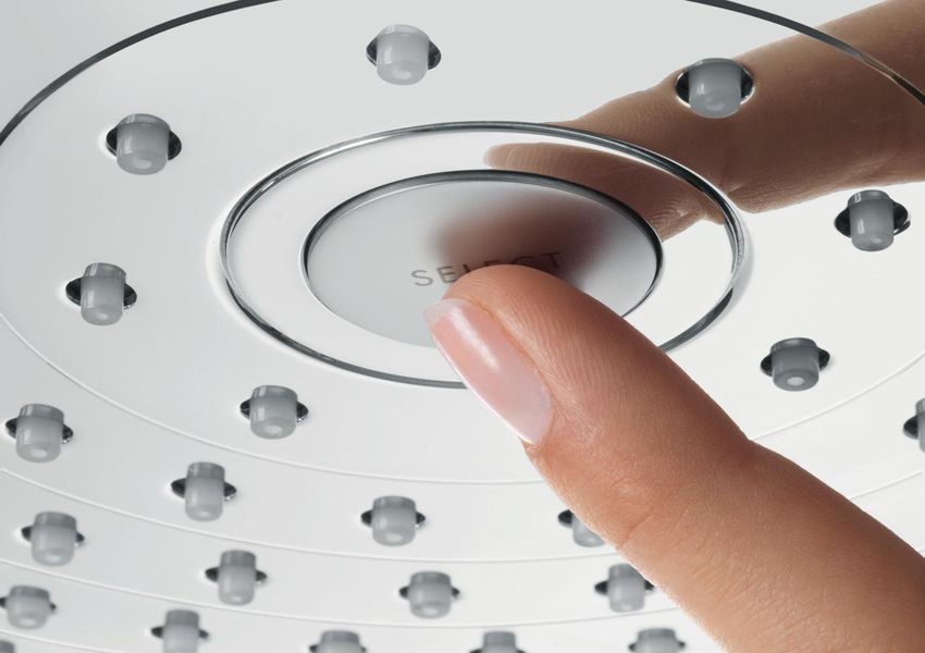 Верхний душ hansgrohe Raindance Select S 240 2jet с держателем 390 мм, белый/хром 26466400 26466400 фото