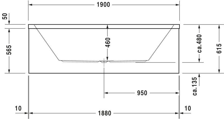 Duravit Vero Гидромассажная ванна Белый цвет 1900x900 mm, 760136000AS0000 760136000AS0000 фото
