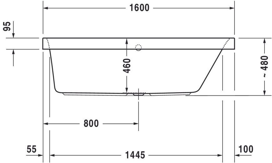 Duravit Happy D.2 Гідромасажна ванна Білий колір 1600x700 mm, 760309000CE1000 760309000CE1000 фото