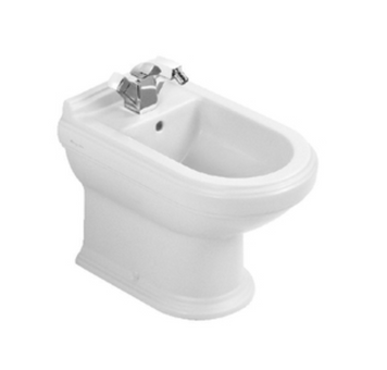 VILLEROY & BOCH HOMMAGE Біде підлогове 37x57.5, 3 отвори під змішувач, star white ceramicplus, 7442A1R2 7442A1R2 фото