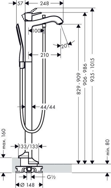 Змішувач hansgrohe Metropol Classic для ванни 31445090 31445090 фото